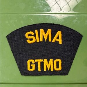 Navy Patch with Yellow Embroidery
